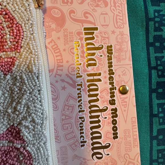 Pink Beaded Travel Pouch - Picture 3 of 5